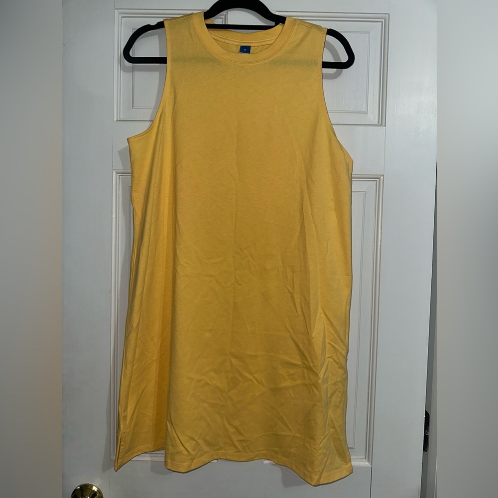 Old Navy Yellow Tank Dress with High Neckline